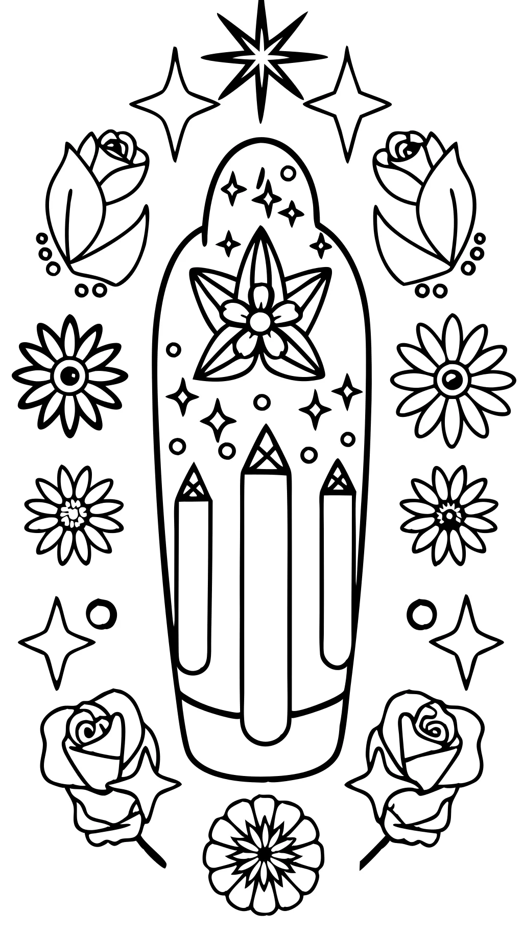 fingernail coloring pages